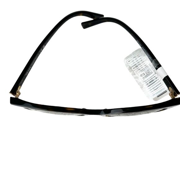 Prada NEW Square Tortoise Sunglasses PR 22ZS Polarized Brown Gradient Gold Logo - Picture 9 of 10